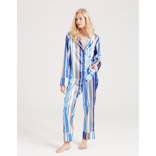 Blue Striped Hera Pajama Set