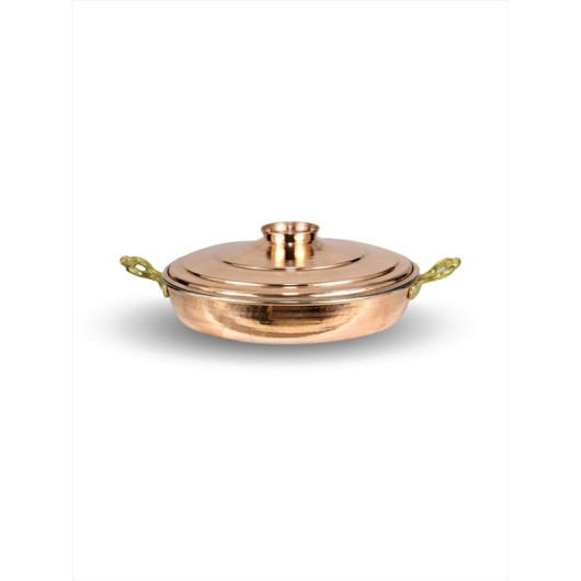 1 Mm Thick Copper Pan With Lid 27 Cm