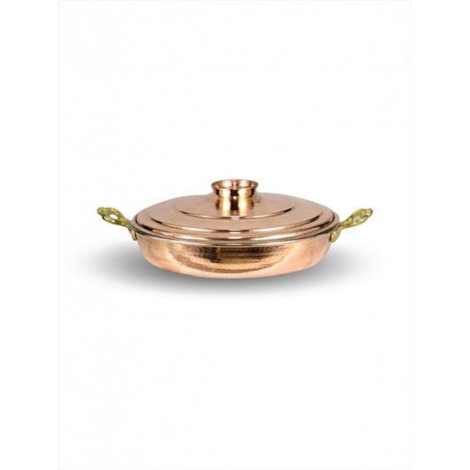 1 Mm Thick Copper Pan With Lid 29 Cm