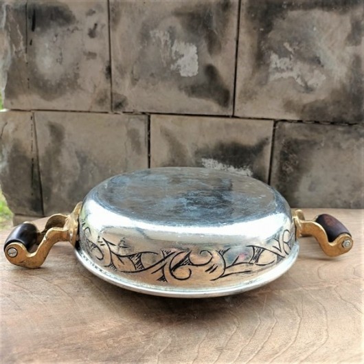 23 Cm Embroidered Tumbled Copper Pan