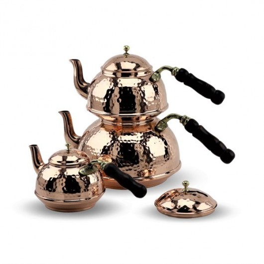 3 Sizes Wrought Copper Teapot Set