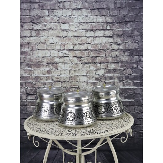 3 Pcs Medium Size Tinned Covered Copper Spice Rack