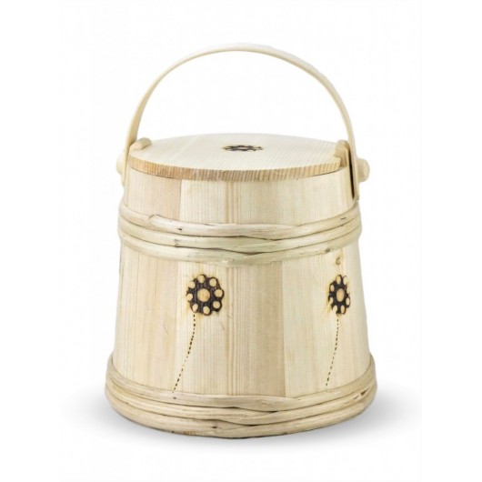 Wooden Bucket / Pail For Butter And Dairy Storage 5 Liter