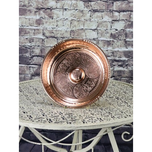 Engraved Copper Bath Bowl 20 Cm