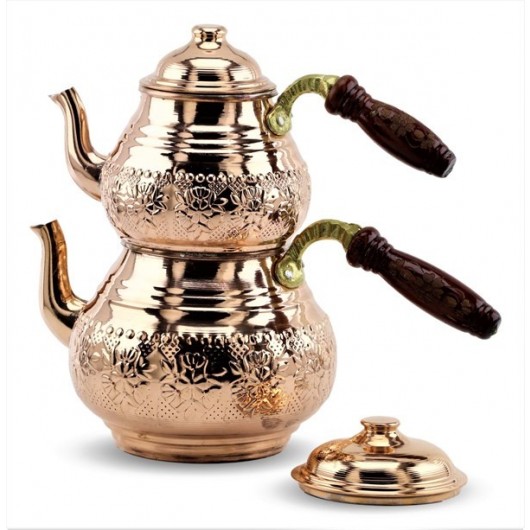 Copper Teapot Set With A Total Capacity Of 2.8 Liters