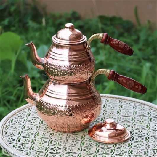 Copper Teapot Set With A Total Capacity Of 2.8 Liters