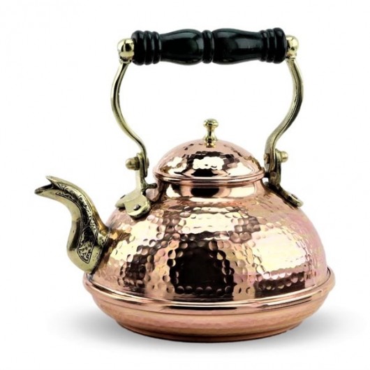 Forged Italian Type Copper Teapot 2.1 Lt