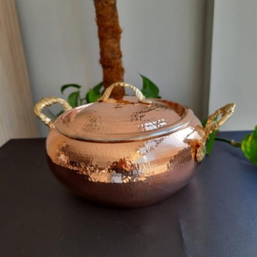 Hand-Hammered Copper Pot 26 Cm