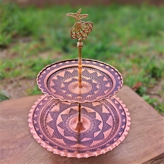 Tumbled Excavated Two Layer Copper Snack Bowl