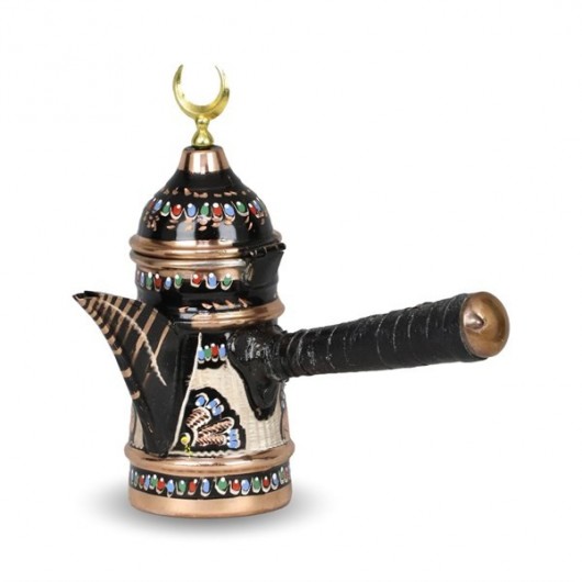 Arabic Coffee Pot Embossed With Flowers 300 Ml