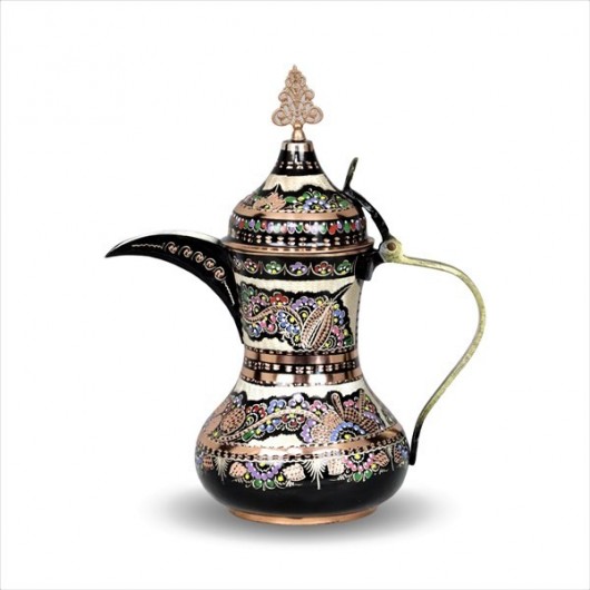 دلة قهوة عربية نحاس كبيرة ​​الحجم 1300 مل