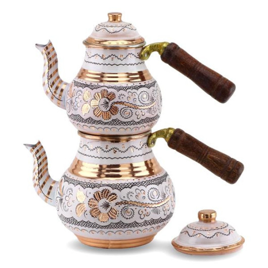 Royal Small Copper Turkish Teapot 1.4L