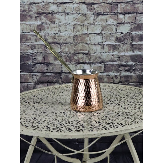 Thick Honeycomb Embroidered Copper Coffee Pot 4 Cups