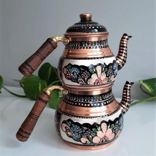 Middle Gülçiçek Copper Teapot 2.5 Lt