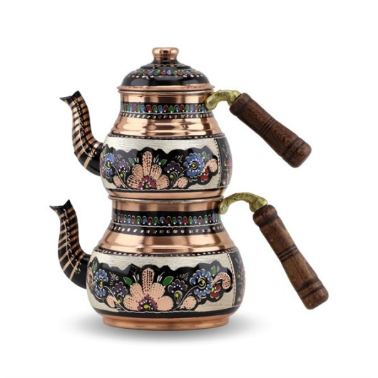 Middle Gülçiçek Copper Teapot 2.5 Lt