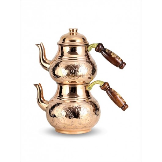 Medium Sized Copper Teapot Set