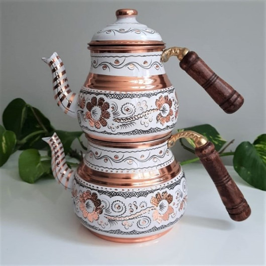 Middle Royal Copper Teapot 2.5 Lt