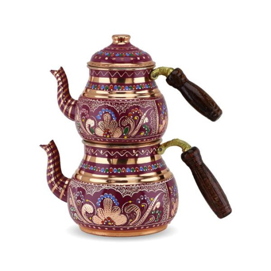 Medium Cherry Copper Teapot Set 2.5 Litres