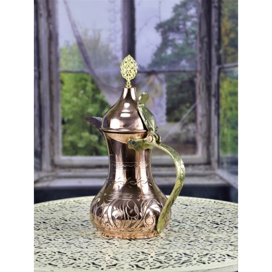 Medium Size Copper Arabic Coffee Dallah 700Ml