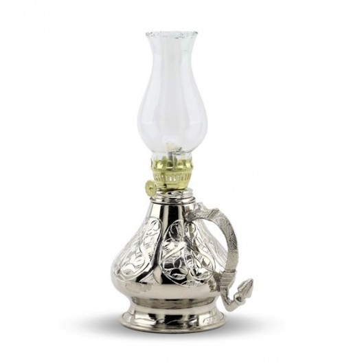 Nickel Plated Copper Lamp Small Size
