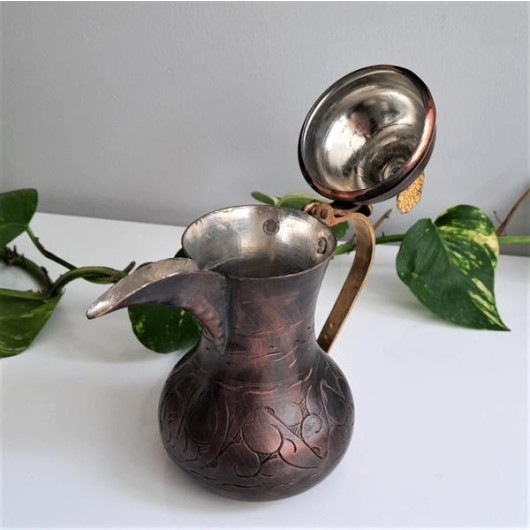 Oxidized Copper Mırra Dallah Copper Coffee Pot