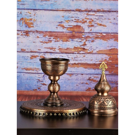 Ottoman Patterned Harem Copper Censer