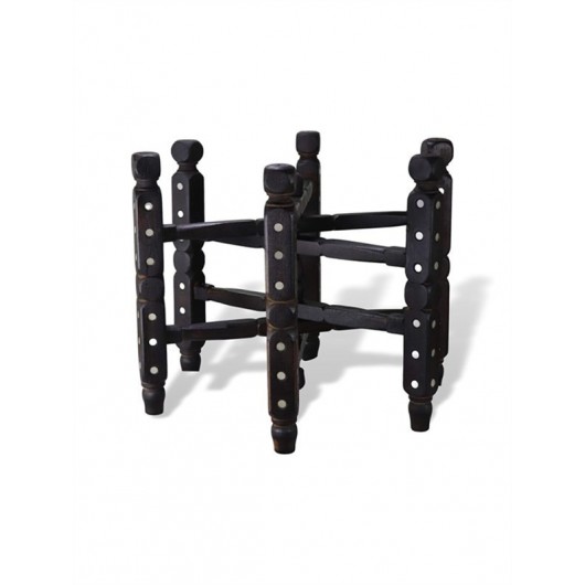 Base Shell Inlayed Tray Stand Six Legs 30 Cm