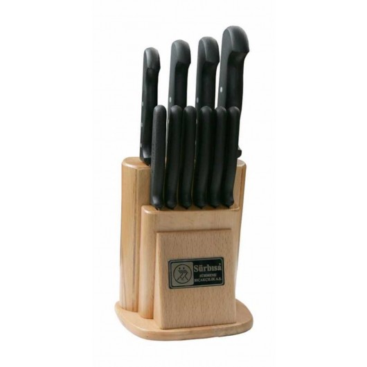 مجموعة سكاكين المطبخ من الخشب الطبيعي سورمين سوربيسا 61500 (مجموعة من 10)