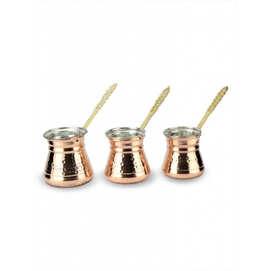 Triple Copper Coffee Pot Set 3-4-5 Cups