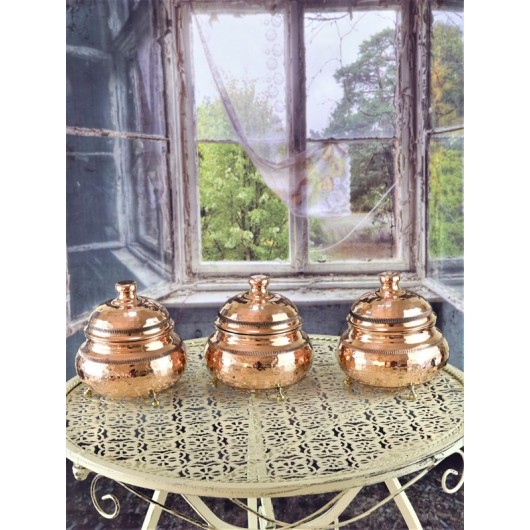 Triple Hammered Copper Spice Rack