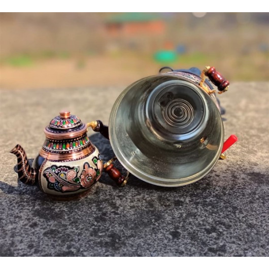 Teapot + Electric Copper Samovar With Roses