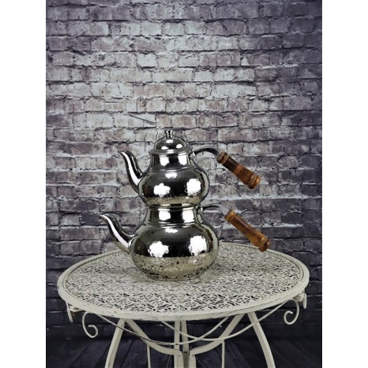 Thicken Hammered Copper Teapot Set