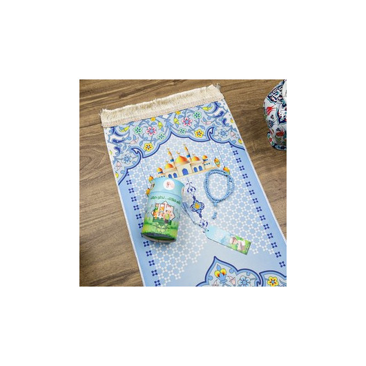 Childrens Prayer Rug In A Blue Gift Box