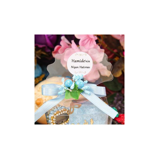 Gift Mini Quran & Luxury Stone Zikirmatik - Blue