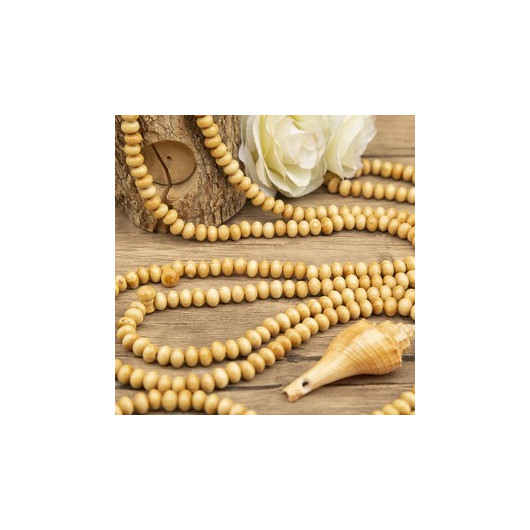 Kaaba Scented Boxwood Wooden Prayer Beads Of 500 10 Mm Cream