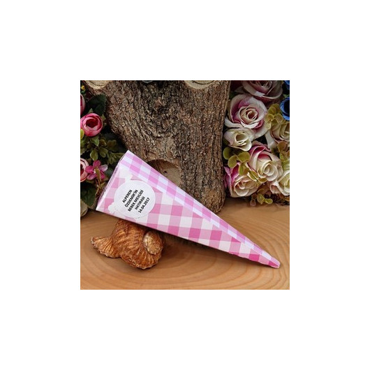 Empty 15 Cm Pink Cone Candy Box