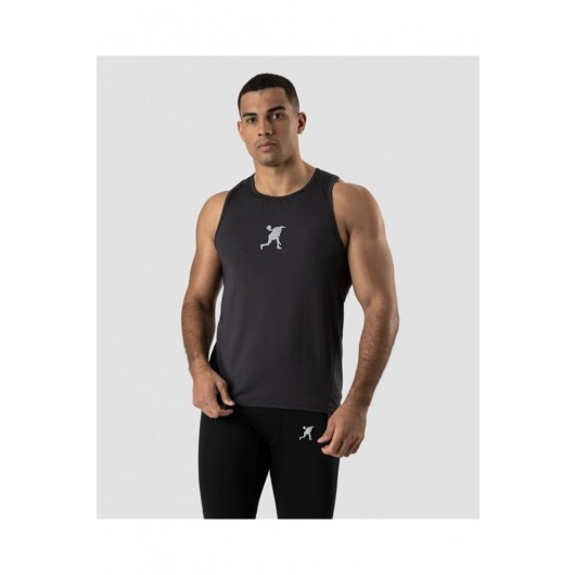 Men's Reflective Sleeveless Sports Shirt In Anthracite Color