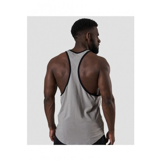 Gray Reflective Sleeveless Sports Shirt For Men
