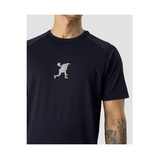 Navy Blue Men's Bolt Athlete T-Shirt