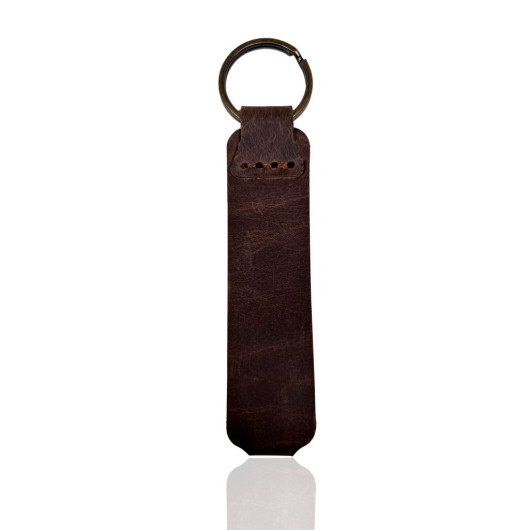 Keychain Genuine Leather Brown Color