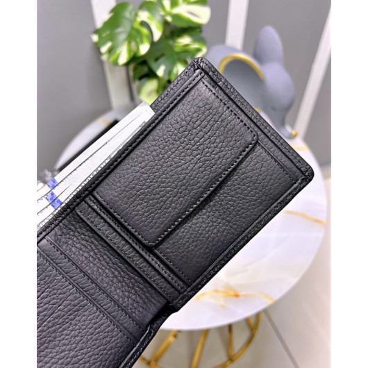 Wallet And Card Holder Set Genuine Leather Black Color 2025