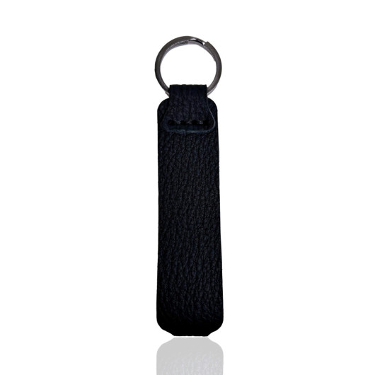 Leather Keychain Black Color