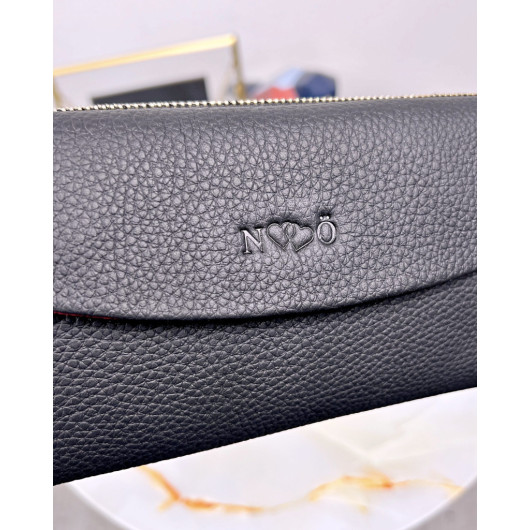 Women Wallet Soft Genuine Leather Double Color