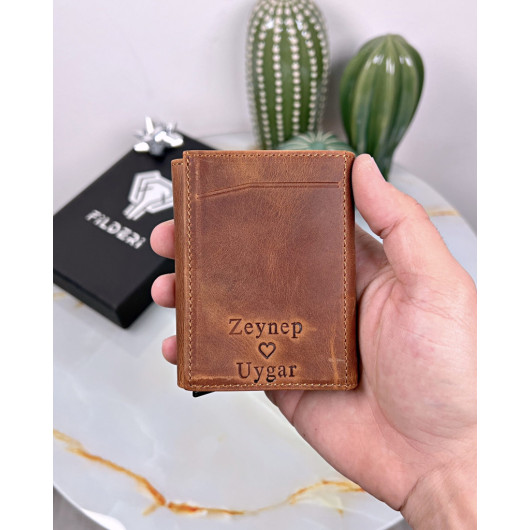 Mechanism Wallet Genuine Leather Hazelnut Color