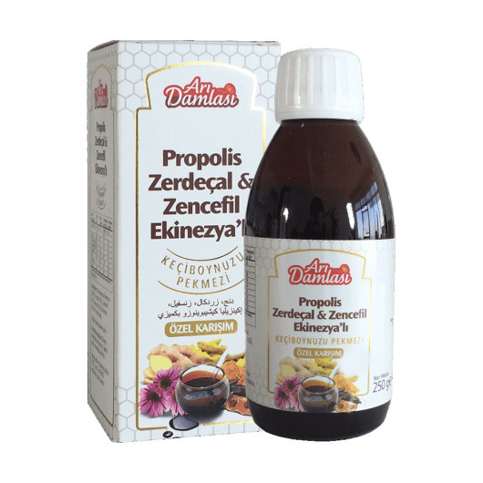 Carob Molasses With Propolis/Propolis Extract, Turmeric, Ginger And Echinacea 250 Ml - Adults