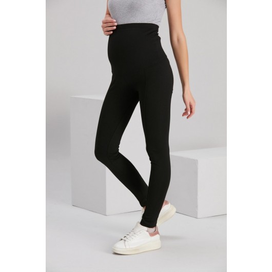Leggings For Pregnant Women, Thick Fabric Decorated With Stitching