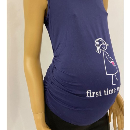 3164-Heart Humor Pregnant T-Shirt-Athlete