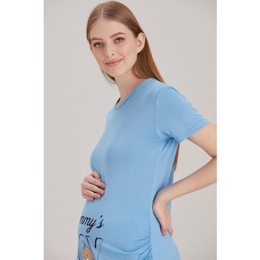 4476-Mommy's Boy Viscose Maternity T-Shirt