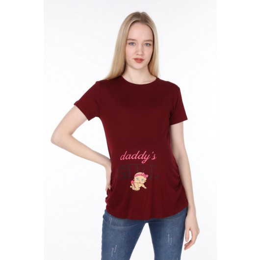 4477-Daddy's Daughter Viscose Maternity Short Sleeve T-Shirt