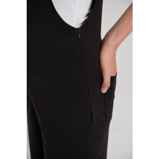 4493-Tie Suspender Non Knee Combed Combed Pregnant Bahçıvan-Overalls